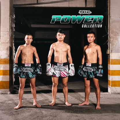 Power Muay Thai Shorts YOKKAO - White