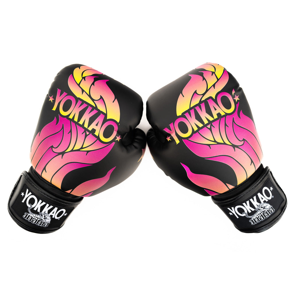 The Flame Boxing Gloves YOKKAO - Black