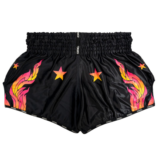The Flame Muay Thai Shorts YOKKAO - Black