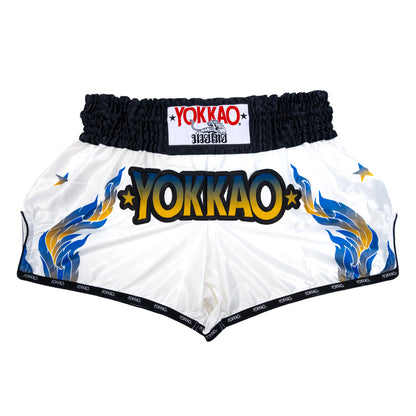 The Flame Muay Thai Shorts YOKKAO - White
