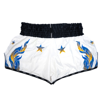 The Flame Muay Thai Shorts YOKKAO - White
